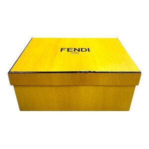 Fendi Yellow Gift Box Logo7x5x3 Empty Authentic Gift Storage Jewelry Wallet SEE